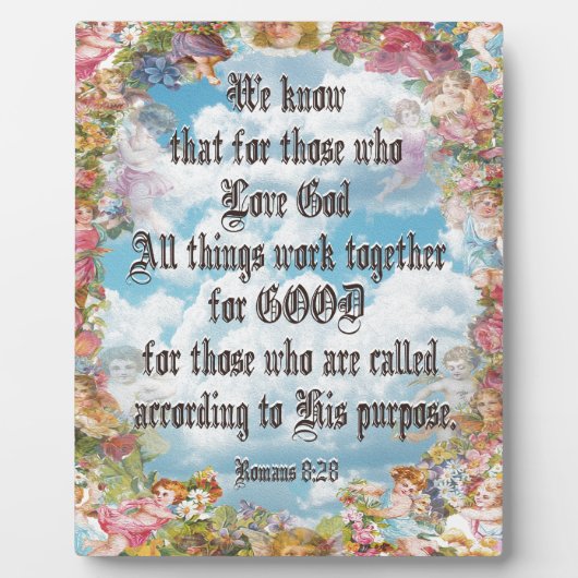 ローマ8:28 フォトプラーク (正面)