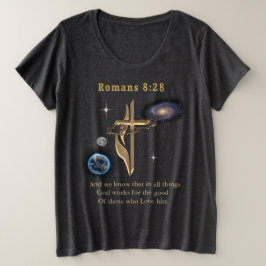 ローマ8:28 プラスサイズTシャツ