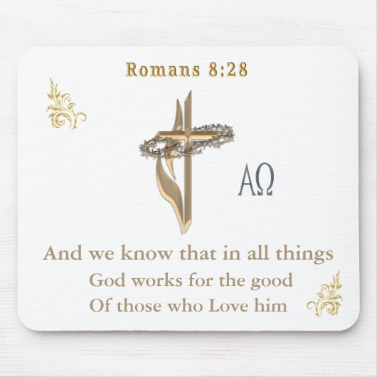 ローマ8:28 マウスパッド (正面)