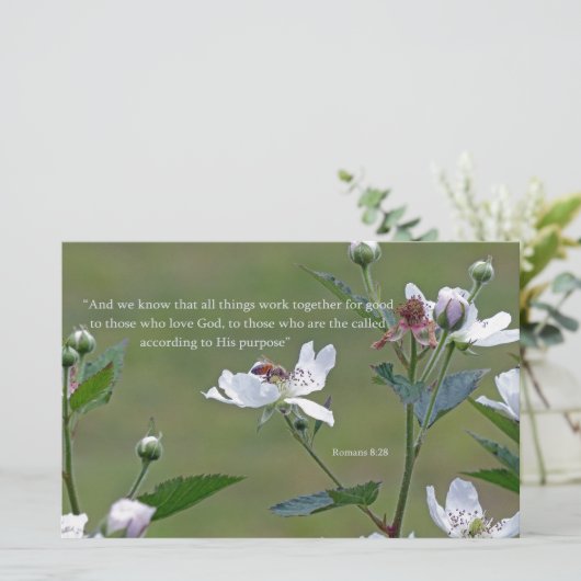 ローマ8:28 便箋 (スタンド正面)