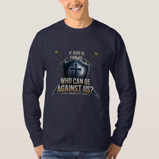 ローマ8:31戦士Tシャツ Tシャツ (正面)