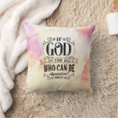 ローマ8:31神もしは私たちに敵対できる私たちのためにある クッション (ブランケット)