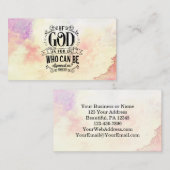 ローマ8:31神もしは私たちに敵対できる私たちのためにある 名刺 (正面/裏面)