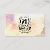 ローマ8:31神もしは私たちに敵対できる私たちのためにある 名刺 (正面)