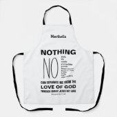 ローマ8:38-39キリスト教を分け隔てるものは何もない エプロン (正面)