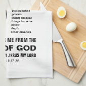 ローマ8:38-39キリスト教を分け隔てるものは何もない キッチンタオル (四つ折り)