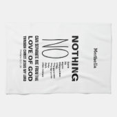 ローマ8:38-39キリスト教を分け隔てるものは何もない キッチンタオル (横)