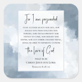 ローマ8:38-39神への愛バイブル聖句クリスチャン スクエアシール