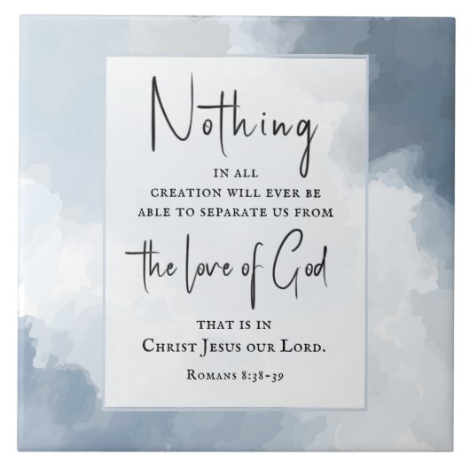 ローマ8:38-39 Love of God Bible Verse タイル (正面)