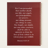 ローマ8 38-39 Love of God Bible Verse Pinkフローラ プランナー手帳 (裏面)