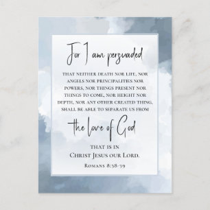 ローマ8:38-39 Love of God Christian Bible Verse ポストカード