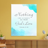 ローマ8:39神の愛と聖書の聖句クリスチャン キャンバスプリント (インサイチュ (リビング))