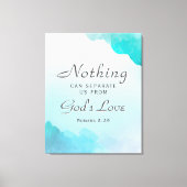 ローマ8:39神の愛と聖書の聖句クリスチャン キャンバスプリント (正面)