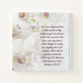 ローマ8:39神の愛の聖書白い蘭 ノートブック (裏面)