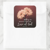 ローマ8 39神への愛キリスト教聖書聖句 スクエアシール (バッグ)