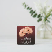 ローマ8 39神への愛キリスト教聖書聖句 スクエア名刺 (スタンド正面)