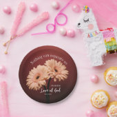 ローマ8 39神への愛キリスト教聖書聖句 ペーパープレート (パーティー)