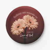 ローマ8 39神への愛キリスト教聖書聖句 ペーパープレート (正面)