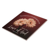 ローマ8 39神への愛バイブル聖句ピンクブラウン タイル (側面)