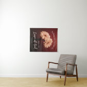 ローマ8 39神への愛バイブル聖句ピンクブラウン タペストリー (インサイチュ(横))