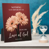 ローマ8 39神への愛バイブル聖句ピンクブラウン フォトプラーク (側面)