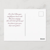 ローマ8:39 神の愛 聖書 白いラン ポストカード (裏面)