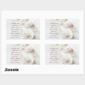 ローマ8:39 神の愛 聖書 白いラン 長方形シール (シート)