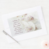 ローマ8:39 神の愛 聖書 白いラン 長方形シール (封筒)