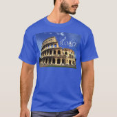 ローマ イタリアのコロッセオの有名な遺跡 Tシャツ (正面)