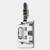 ローマ、イタリアのフィアット500 ラゲッジタグ (正面縦)