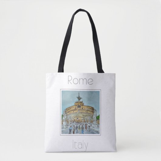 ローマ・イタリアの旅行ポスター トートバッグ (正面)