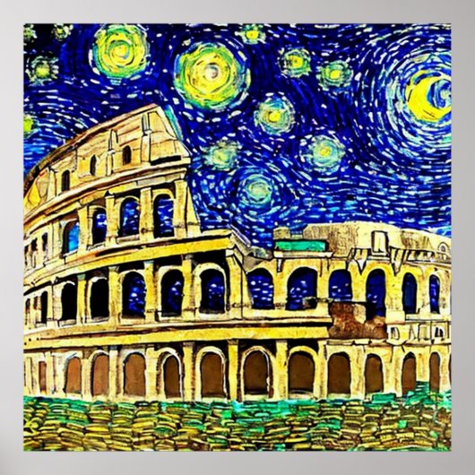 ローマ・イタリアの星空 ポスター (正面)
