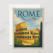 ローマ、イタリアコロッセオ ポストカード (正面/裏面)