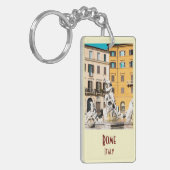 ローマ、イタリアヴィンテージキーチェーン キーホルダー (正面左)