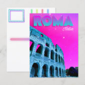 ローマ、イタリア - コロッセオの絵葉書 ポストカード (正面/裏面)