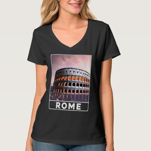 ローマ イタリア コロッセオ お土産 Tシャツ (正面)