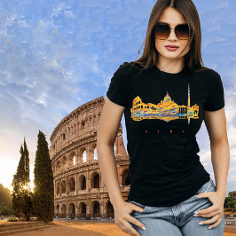 ローマ イタリア コロッセオ クラシック トラベルTシャツ Tシャツ
