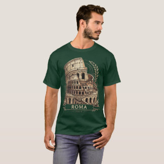 ローマ イタリア コロッセオ ヴィンテージ トラベル グラフィックTシャツ Tシャツ
