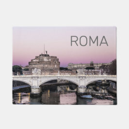 ローマ イタリア サンタンジェロ城 橋 日没 ドアマット