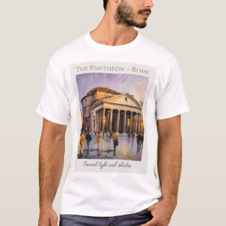 ローマ イタリア パンテオン 水彩画 ヴィンテージ 旅行 Tシャツ