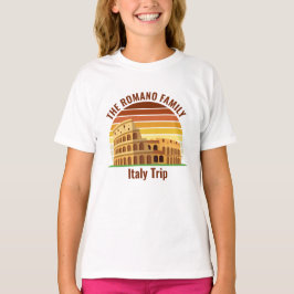 ローマ イタリア ファミリー旅行 コロッセオ 日没 キッズ Tシャツ