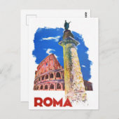 ローマ・イタリア・ヴィンテージ旅行 ポストカード (正面/裏面)