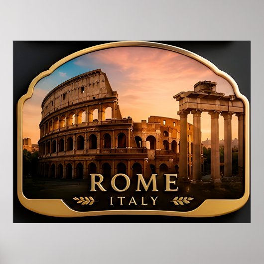 ✈️ ローマ イタリア 休日記念品 訪問者向け ✈️ ポスター (正面)
