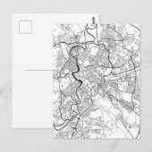 ローマ イタリア 地図 ポストカード (正面/裏面)