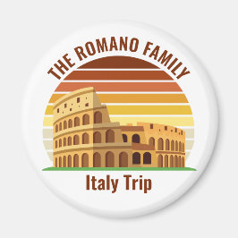 ローマ イタリア 家族旅行 コロッセオ 日没 カスタム マグネット