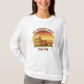 ローマ イタリア 旅行 コロッセオ レディース長袖 Tシャツ (正面)