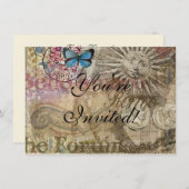 ローマ イタリア 旅行 休暇 都市 招待状 (正面/裏面)