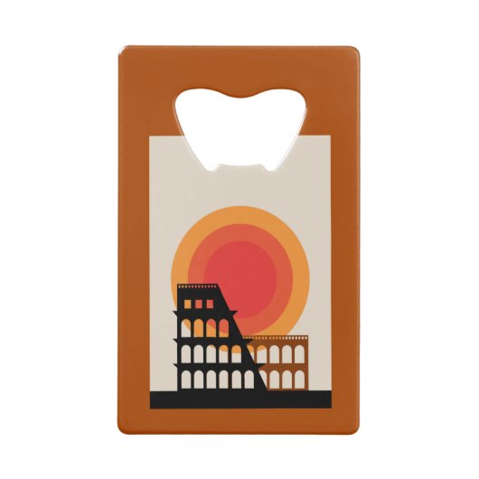 ローマ、イタリアColosseumポストカード未編集ヴィンテージ クレジットカード栓抜き (正面)
