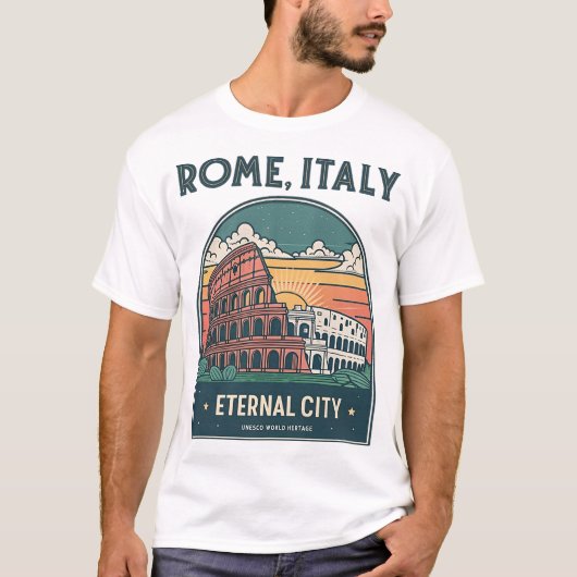 ローマ、イタリアTシャツ Tシャツ (正面)