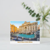 ローマ・イタリアTrevi噴水をフィーチャー ポストカード (スタンド正面)